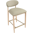  Color_Taupe -- Riccio Taupe Vegan Leather Upholstered Stool IMAGE 7