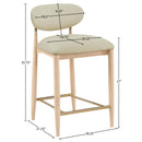  Color_Taupe -- Riccio Taupe Vegan Leather Upholstered Stool IMAGE 9