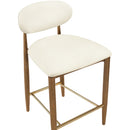  Color_Cream -- Riccio Cream Vegan Leather Upholstered Stool IMAGE 5