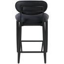  Meridian Riccio Black Vegan Leather Upholstered Stool IMAGE 5