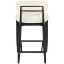  Color_Cream -- Riccio Cream Vegan Leather Upholstered Stool IMAGE 5