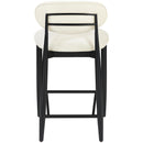  Meridian Riccio Cream Vegan Leather Upholstered Stool IMAGE 5