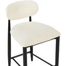  Color_Cream -- Riccio Cream Vegan Leather Upholstered Stool IMAGE 7