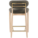  Meridian Riccio Brown Performance Fabric Upholstered Stool IMAGE 5