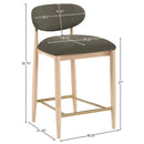  Meridian Riccio Brown Performance Fabric Upholstered Stool IMAGE 9