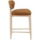  Color_Cognac -- Riccio Cognac Performance Fabric Upholstered Stool IMAGE 4