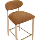  Color_Cognac -- Riccio Cognac Performance Fabric Upholstered Stool IMAGE 7