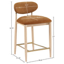  Color_Cognac -- Riccio Cognac Performance Fabric Upholstered Stool IMAGE 9