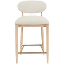  Color_Cream -- Riccio Cream Performance Fabric Upholstered Stool IMAGE 3