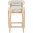  Color_Cream -- Riccio Cream Performance Fabric Upholstered Stool IMAGE 5