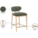  Color_Olive -- Riccio Olive Performance Fabric Upholstered Stool IMAGE 10