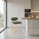  Meridian Riccio Olive Performance Fabric Upholstered Stool IMAGE 2