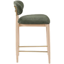 Meridian Riccio Olive Performance Fabric Upholstered Stool IMAGE 4