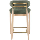  Meridian Riccio Olive Performance Fabric Upholstered Stool IMAGE 5