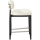  Meridian Riccio Beige Performance Fabric Upholstered Stool IMAGE 3