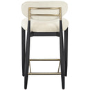  Meridian Riccio Beige Performance Fabric Upholstered Stool IMAGE 4