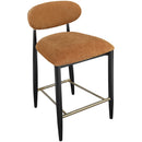  Color_Cognac -- Riccio Cognac Performance Fabric Upholstered Stool IMAGE 6