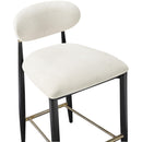  Color_Cream -- Riccio Cream Performance Fabric Upholstered Stool IMAGE 5