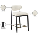 Color_Cream -- Riccio Cream Performance Fabric Upholstered Stool IMAGE 9