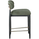  Meridian Riccio Olive Performance Fabric Upholstered Stool IMAGE 3