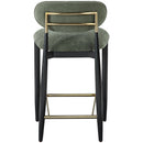  Meridian Riccio Olive Performance Fabric Upholstered Stool IMAGE 4