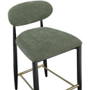  Meridian Riccio Olive Performance Fabric Upholstered Stool IMAGE 5