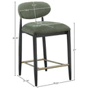  Meridian Riccio Olive Performance Fabric Upholstered Stool IMAGE 8