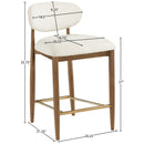  Color_Beige -- Meridian Riccio Counter Height Stool IMAGE 8