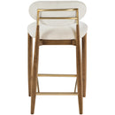  Color_Cream -- Riccio Cream Performance Fabric Upholstered Stool IMAGE 4