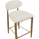  Meridian Riccio Cream Performance Fabric Upholstered Stool IMAGE 5