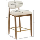  Color_Cream -- Riccio Cream Performance Fabric Upholstered Stool IMAGE 8