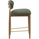 Color_Olive -- Riccio Olive Performance Fabric Upholstered Stool IMAGE 3