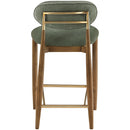  Meridian Riccio Olive Performance Fabric Upholstered Stool IMAGE 4