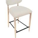  Meridian Riccio Cream Performance Fabric Upholstered Stool IMAGE 5