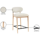  Meridian Riccio Cream Performance Fabric Upholstered Stool IMAGE 9