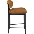  Color_Cognac -- Riccio Cognac Performance Fabric Upholstered Stool IMAGE 3