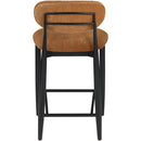  Color_Cognac -- Riccio Cognac Performance Fabric Upholstered Stool IMAGE 4