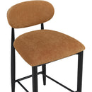  Color_Cognac -- Riccio Cognac Performance Fabric Upholstered Stool IMAGE 6