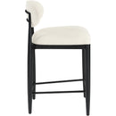  Color_Cream -- Riccio Cream Performance Fabric Upholstered Stool IMAGE 3