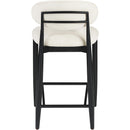  Meridian Riccio Cream Performance Fabric Upholstered Stool IMAGE 4