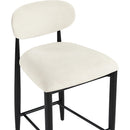 Color_Cream -- Riccio Cream Performance Fabric Upholstered Stool IMAGE 6