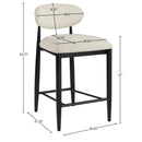  Color_Cream -- Riccio Cream Performance Fabric Upholstered Stool IMAGE 8