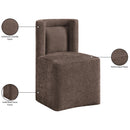  Color_Brown -- Duvina Brown Chenille Performance Fabric Upholstered Dining Chair IMAGE 10