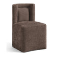  Color_Brown -- Duvina Brown Chenille Performance Fabric Upholstered Dining Chair IMAGE 1