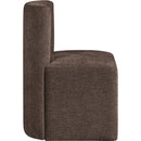 Color_Brown -- Duvina Brown Chenille Performance Fabric Upholstered Dining Chair IMAGE 4