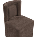  Color_Brown -- Duvina Brown Chenille Performance Fabric Upholstered Dining Chair IMAGE 6