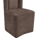 Color_Brown -- Duvina Brown Chenille Performance Fabric Upholstered Dining Chair IMAGE 7