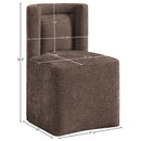 Color_Brown -- Duvina Brown Chenille Performance Fabric Upholstered Dining Chair IMAGE 9