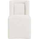  Color_Cream -- Duvina Cream Chenille Performance Fabric Upholstered Dining Chair IMAGE 3