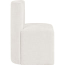  Color_Cream -- Duvina Cream Chenille Performance Fabric Upholstered Dining Chair IMAGE 4